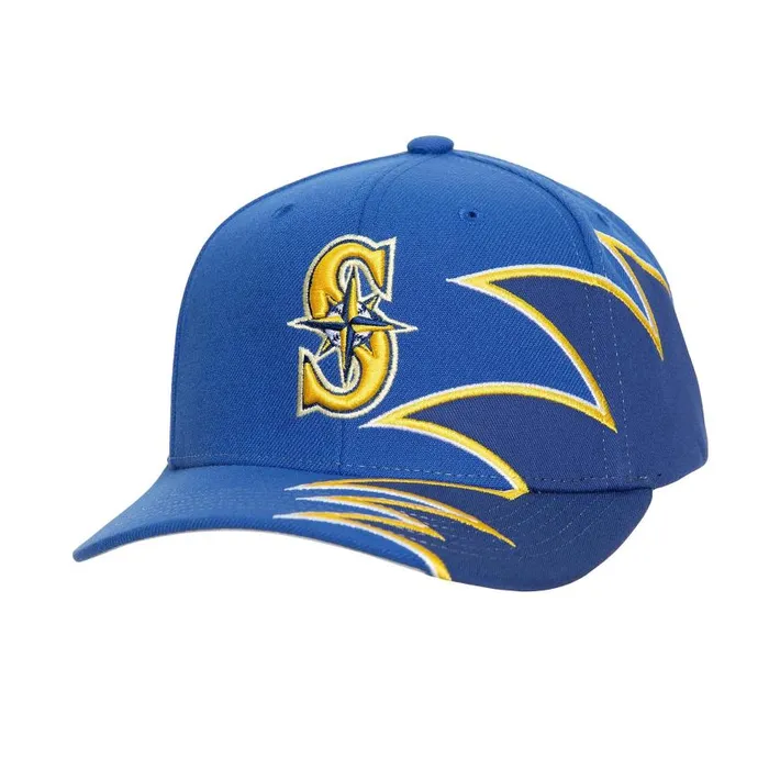 Mitchell and Ness Shark Pro Snapback Seattle Mariners Men Hats and Headwear