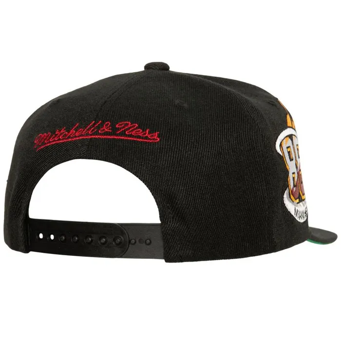 Mitchell and Ness Side Jam Snapback HWC Miami Heat Men Hats and Headwear Mitchell and Ness Side Jam Snapback HWC Miami Heat Men Hats and Headwear