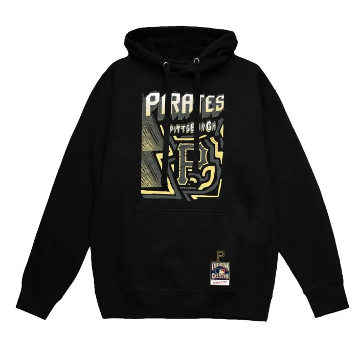 Mitchell and Ness Sidewalk Sketch Hoodie Pittsburgh Pirates Men Hoodies and Sweatshirts Mitchell and Ness Sidewalk Sketch Hoodie Pittsburgh Pirates Men Hoodies and Sweatshirts