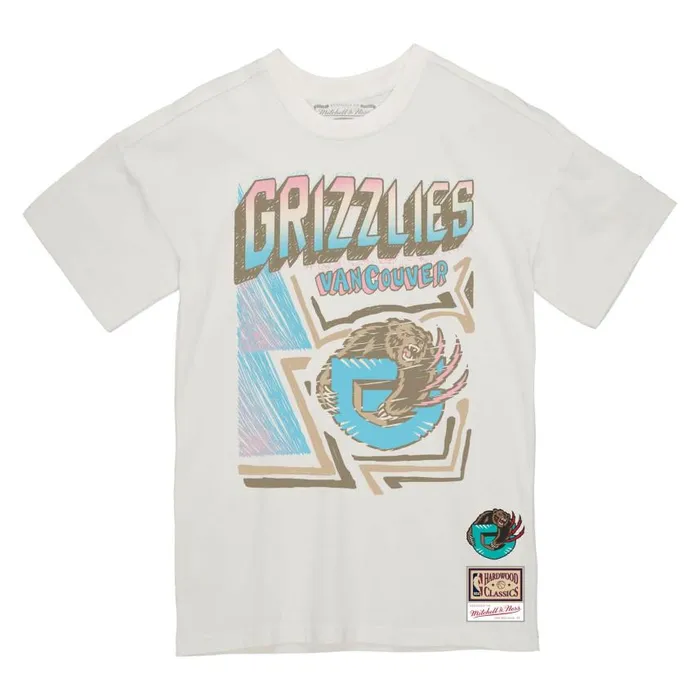 Mitchell and Ness Sidewalk Sketch Tee Vancouver Grizzlies Men TShirts and Tops