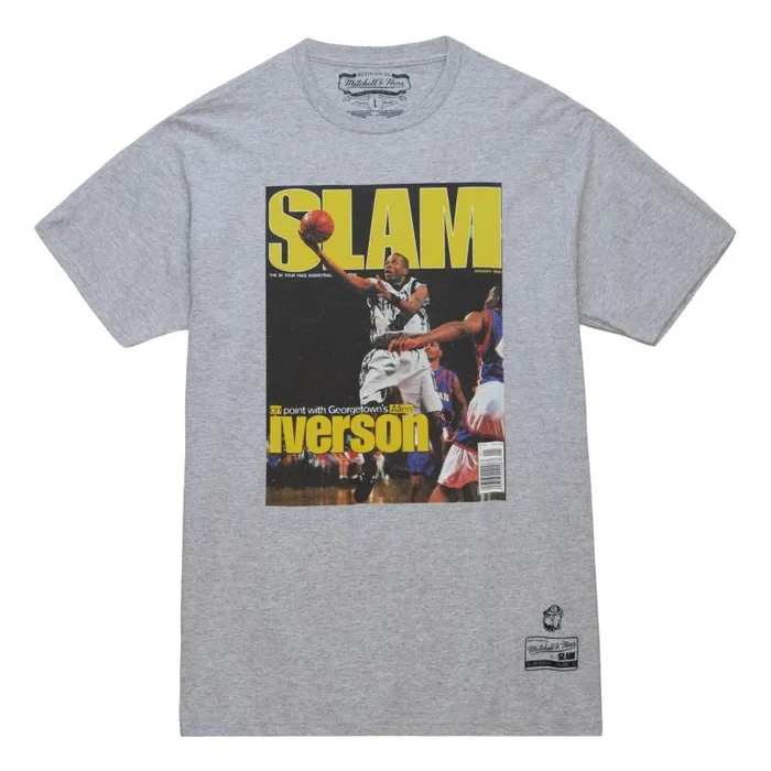 Mitchell and Ness Slam Cover Georgetown University Allen Iverson Men TShirts and Tops Mitchell and Ness Slam Cover Georgetown University Allen Iverson Men TShirts and Tops