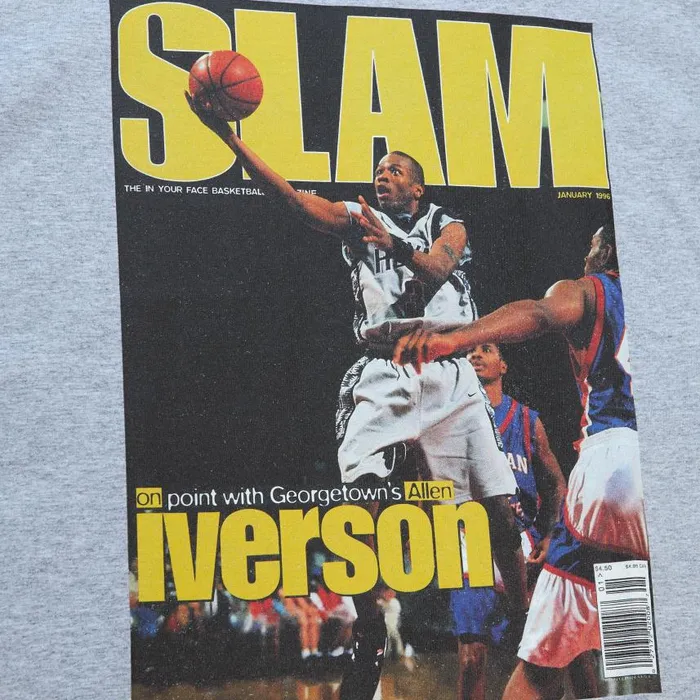 Mitchell and Ness Slam Cover Georgetown University Allen Iverson Men TShirts and Tops Mitchell and Ness Slam Cover Georgetown University Allen Iverson Men TShirts and Tops