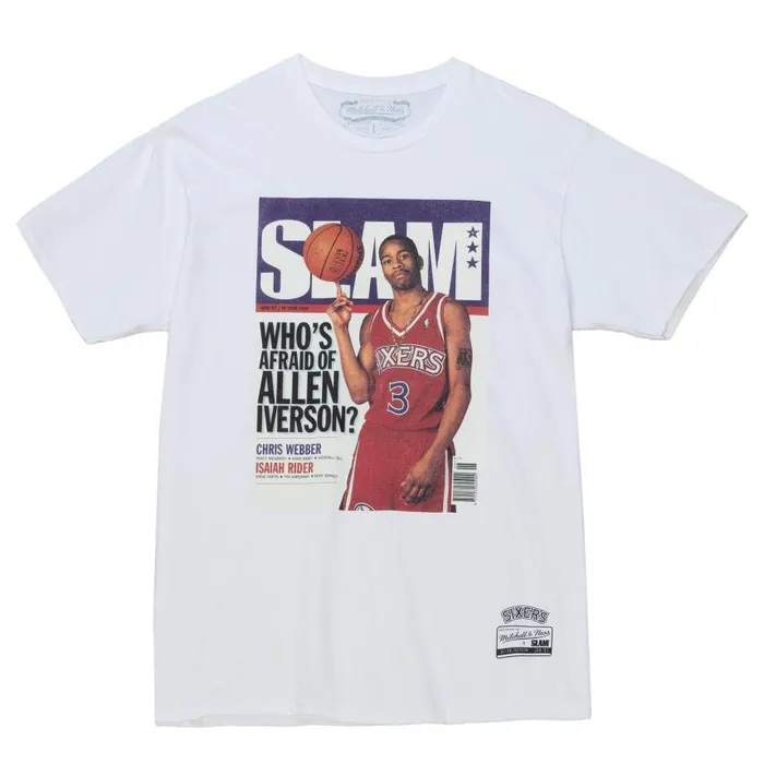 Mitchell and Ness Slam Cover Philadelphia 76ers Allen Iverson Men TShirts and Tops Mitchell and Ness Slam Cover Philadelphia 76ers Allen Iverson Men TShirts and Tops