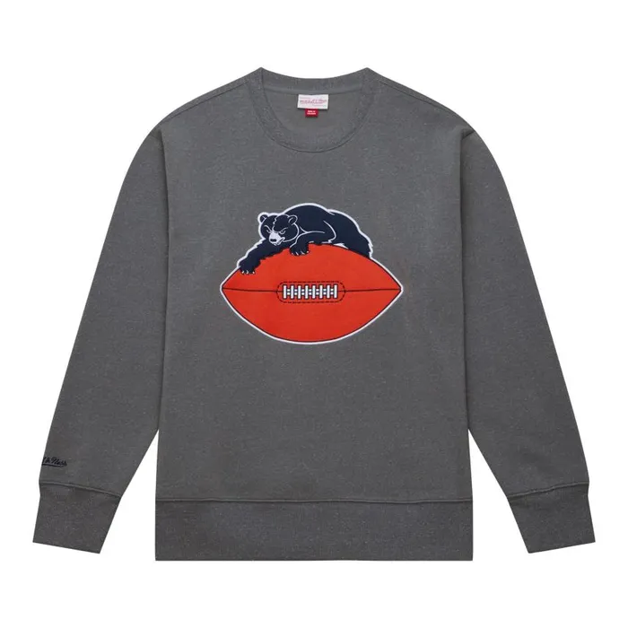 Mitchell and Ness Snow Washed Fleece Crew Chicago Bears Men Hoodies and Sweatshirts