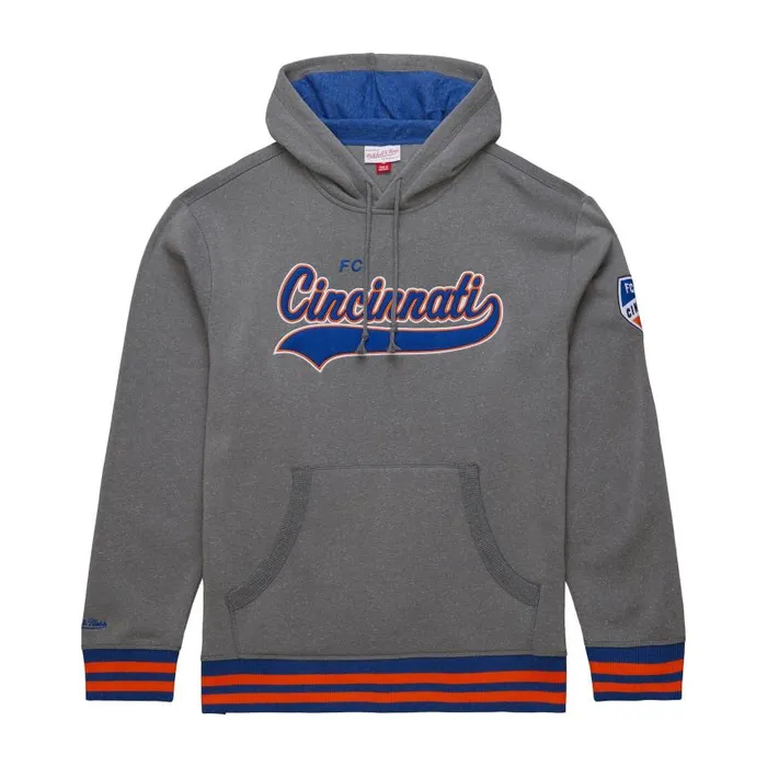 Mitchell and Ness Snow Washed Fleece Hoodie Current Logo FC Cincinnati Men Hoodies and Sweatshirts