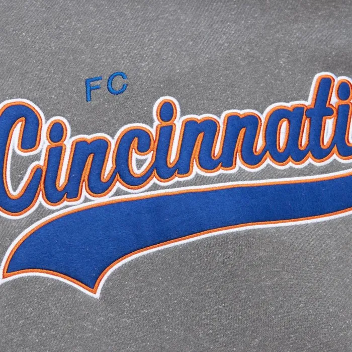 Mitchell and Ness Snow Washed Fleece Hoodie Current Logo FC Cincinnati Men Hoodies and Sweatshirts Mitchell and Ness Snow Washed Fleece Hoodie Current Logo FC Cincinnati Men Hoodies and Sweatshirts