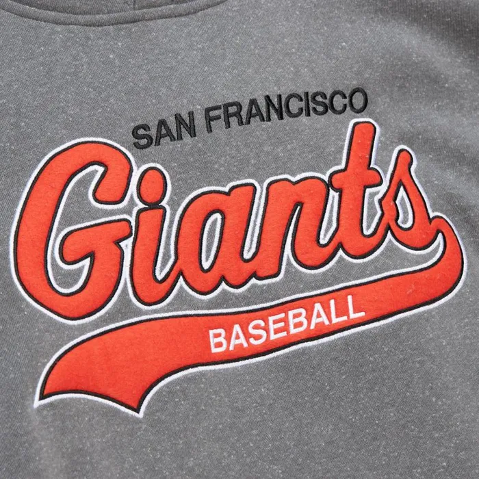 Mitchell and Ness Snow Washed Fleece Hoodie Vintage Logo San Francisco Giants Men Hoodies and Sweatshirts Mitchell and Ness Snow Washed Fleece Hoodie Vintage Logo San Francisco Giants Men Hoodies and Sweatshirts