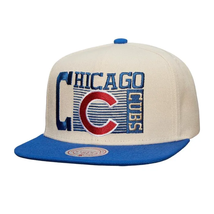 Mitchell and Ness Speed Zone Snapback Chicago Cubs Men Hats and Headwear