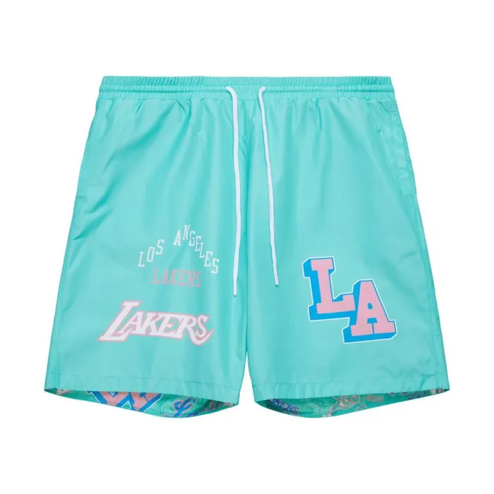 Mitchell and Ness Stateside Pastel Reversible Shorts Los Angeles Lakers Men Shorts