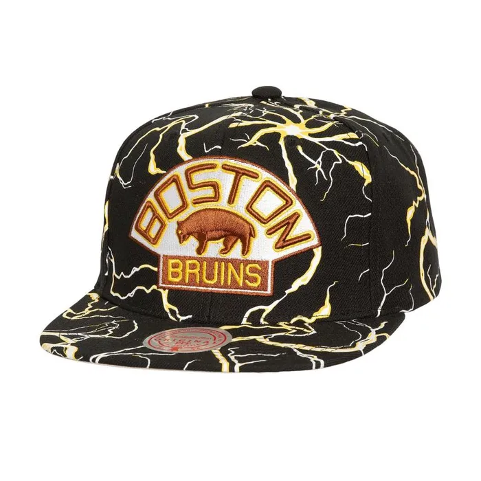 Mitchell and Ness Storm Season Snapback Vntg Boston Bruins Men Hats and Headwear Mitchell and Ness Storm Season Snapback Vntg Boston Bruins Men Hats and Headwear