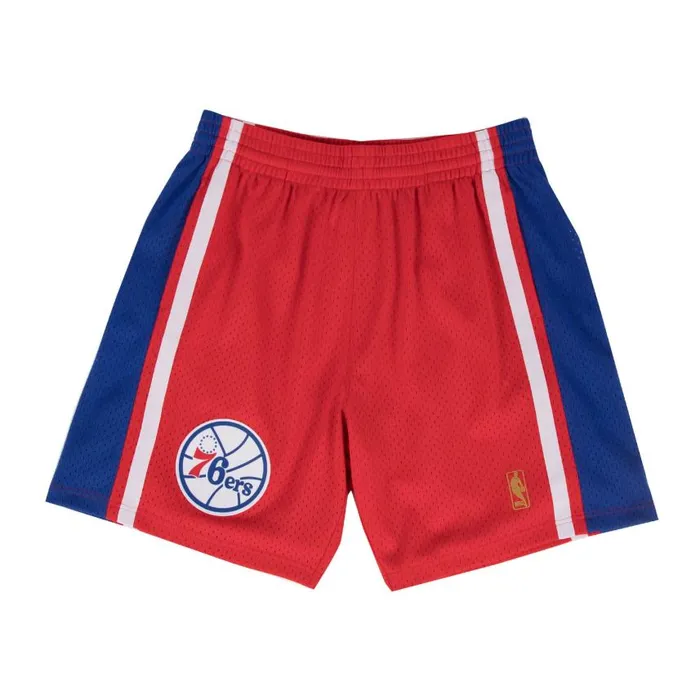 Mitchell and Ness Swingman Shorts Philadelphia 76ers Road 199697 Men Shorts