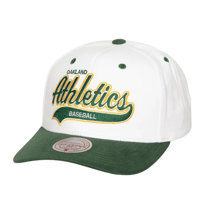 Mitchell and Ness Tail Sweep Pro Snapback Oakland Athletics Men Hats and Headwear