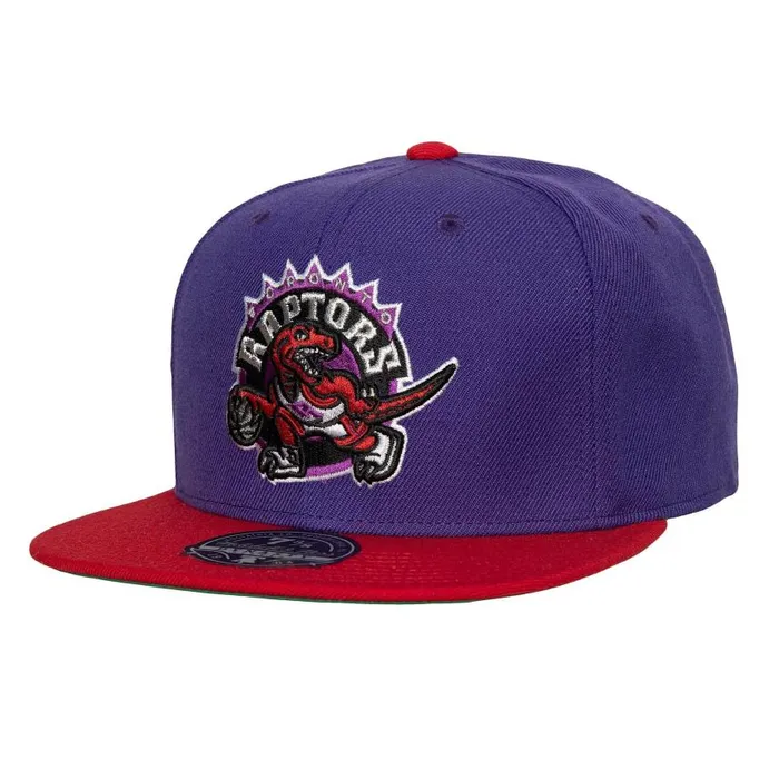 Mitchell and Ness Team 2 Tone 20 Fitted Hat HWC Toronto Raptors Men Hats and Headwear Mitchell and Ness Team 2 Tone 20 Fitted Hat HWC Toronto Raptors Men Hats and Headwear
