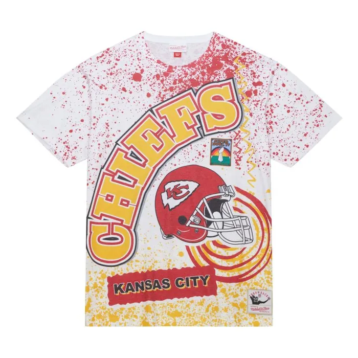 Mitchell and Ness Team Burst Sublimated SS Tee Kansas City Chiefs Men TShirts and Tops