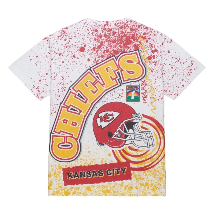 Mitchell and Ness Team Burst Sublimated SS Tee Kansas City Chiefs Men TShirts and Tops