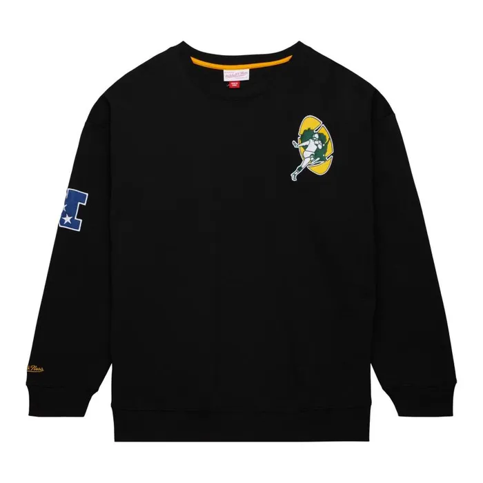 Mitchell and Ness Team First Satin Fleece Crew Green Bay Packers Men Hoodies and Sweatshirts Mitchell and Ness Team First Satin Fleece Crew Green Bay Packers Men Hoodies and Sweatshirts
