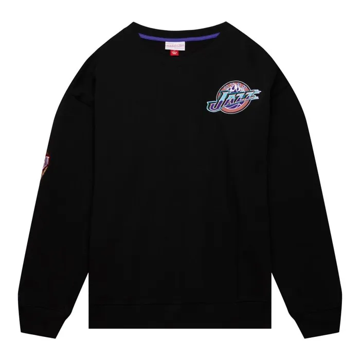 Mitchell and Ness Team First Satin Fleece Crew Utah Jazz Men Hoodies and Sweatshirts Mitchell and Ness Team First Satin Fleece Crew Utah Jazz Men Hoodies and Sweatshirts