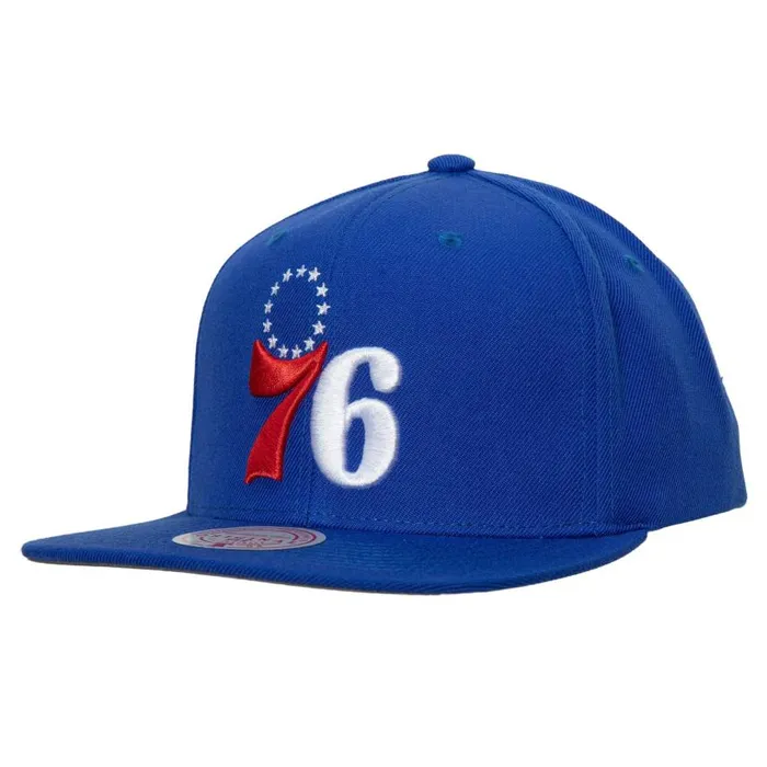 Mitchell and Ness Team Ground 20 Snapback Philadelphia 76ers Men Hats and Headwear Mitchell and Ness Team Ground 20 Snapback Philadelphia 76ers Men Hats and Headwear