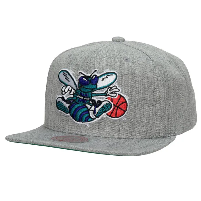 Mitchell and Ness Team Heather 20 Snapback HWC Charlotte Hornets Men Hats and Headwear Mitchell and Ness Team Heather 20 Snapback HWC Charlotte Hornets Men Hats and Headwear