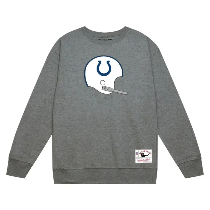 Mitchell and Ness Team Helmet Crew Indianapolis Colts Men Hoodies and Sweatshirts