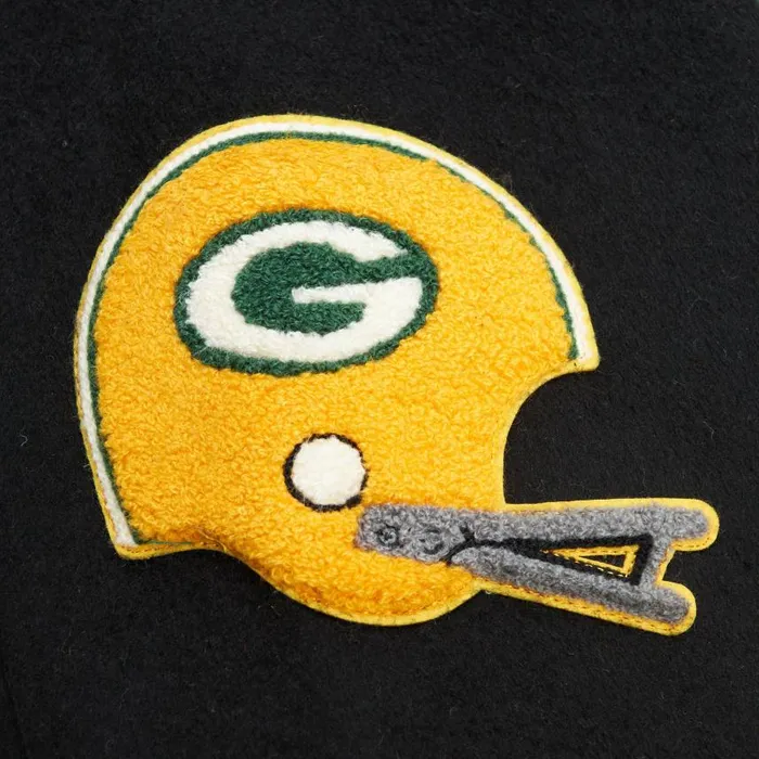 Mitchell and Ness Team Legacy Varsity Jacket Green Bay Packers Men Jackets and Outerwear Mitchell and Ness Team Legacy Varsity Jacket Green Bay Packers Men Jackets and Outerwear