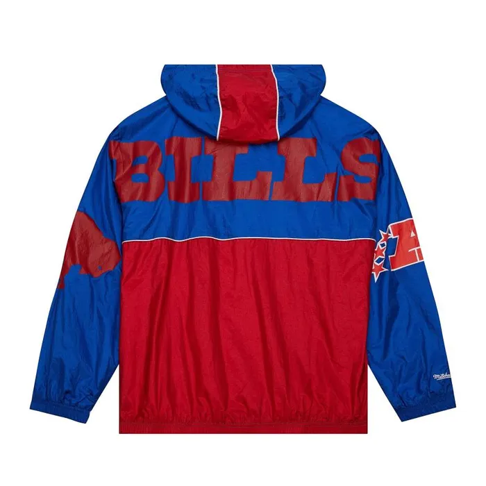 Mitchell and Ness Team OG 20 Anorak Windbreaker Buffalo Bills Men Jackets and Outerwear