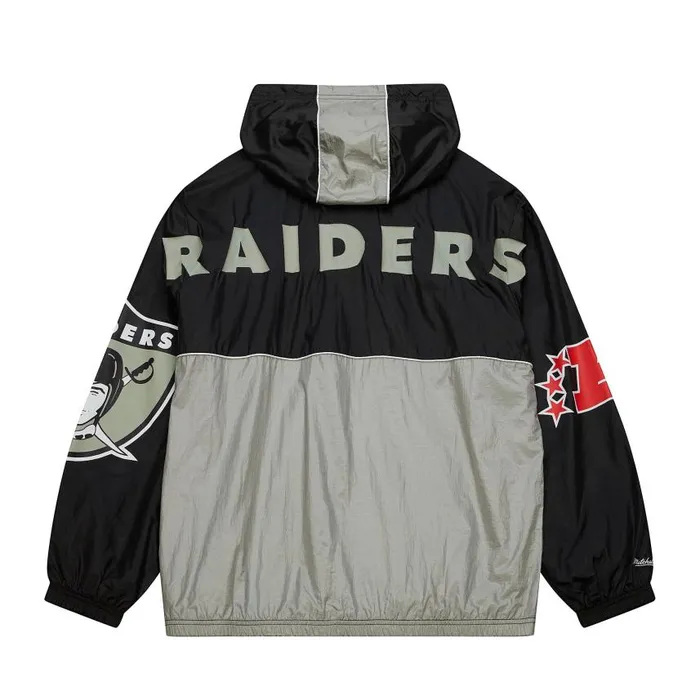 Mitchell and Ness Team OG 20 Anorak Windbreaker Oakland Raiders Men Jackets and Outerwear Mitchell and Ness Team OG 20 Anorak Windbreaker Oakland Raiders Men Jackets and Outerwear