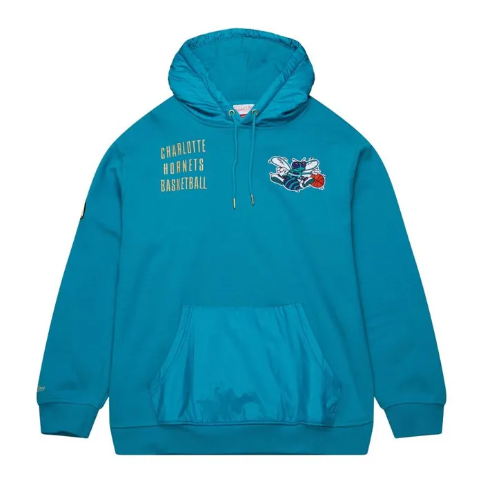 Mitchell and Ness Team OG 20 Fleece Hoodie Vintage Logo Charlotte Hornets Men Hoodies and Sweatshirts Mitchell and Ness Team OG 20 Fleece Hoodie Vintage Logo Charlotte Hornets Men Hoodies and Sweatshirts