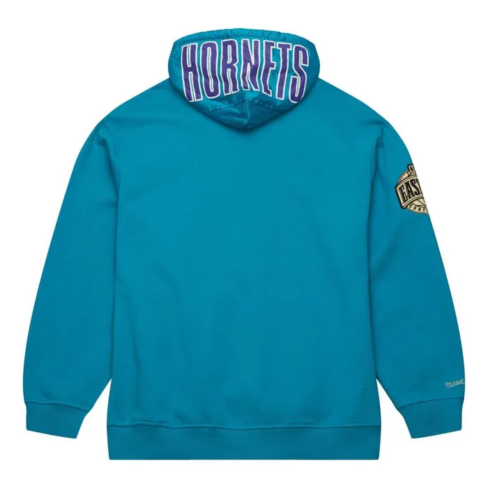 Mitchell and Ness Team OG 20 Fleece Hoodie Vintage Logo Charlotte Hornets Men Hoodies and Sweatshirts