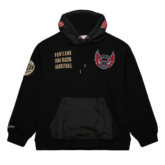 Mitchell and Ness Team OG 20 Fleece Hoodie Vintage Logo Portland Trail Blazers Men Hoodies and Sweatshirts Mitchell and Ness Team OG 20 Fleece Hoodie Vintage Logo Portland Trail Blazers Men Hoodies and Sweatshirts