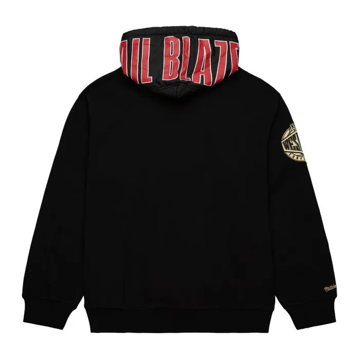 Mitchell and Ness Team OG 20 Fleece Hoodie Vintage Logo Portland Trail Blazers Men Hoodies and Sweatshirts