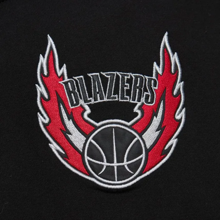 Mitchell and Ness Team OG 20 Fleece Hoodie Vintage Logo Portland Trail Blazers Men Hoodies and Sweatshirts