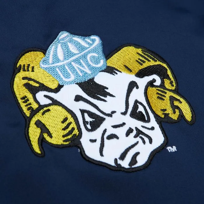 Mitchell and Ness Team OG 20 Lightweight Satin Jacket University Of North Carolina Men Jackets and Outerwear Mitchell and Ness Team OG 20 Lightweight Satin Jacket University Of North Carolina Men Jackets and Outerwear