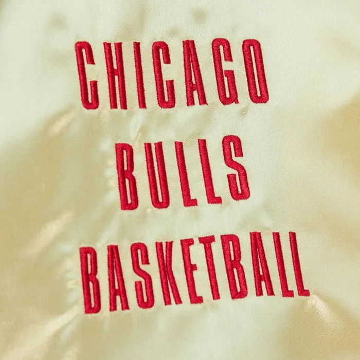Mitchell and Ness Team OG 20 Lightweight Satin Jacket Vintage Logo Chicago Bulls Men Jackets and Outerwear Mitchell and Ness Team OG 20 Lightweight Satin Jacket Vintage Logo Chicago Bulls Men Jackets and Outerwear
