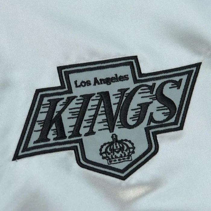 Mitchell and Ness Team OG 20 Lightweight Satin Jacket Vintage Logo Los Angeles Kings Men Jackets and Outerwear Mitchell and Ness Team OG 20 Lightweight Satin Jacket Vintage Logo Los Angeles Kings Men Jackets and Outerwear