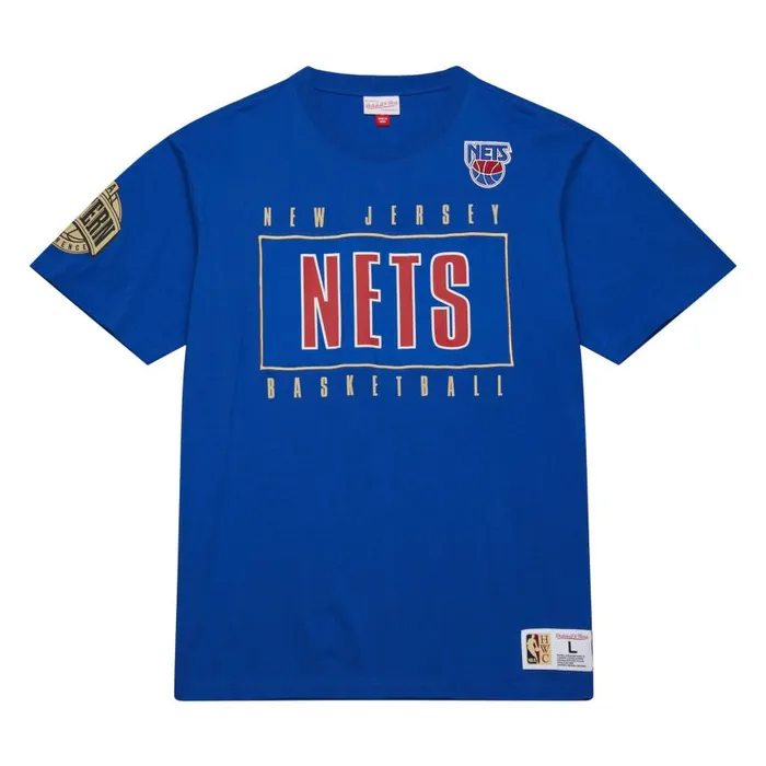 Mitchell and Ness Team OG 20 Premium SS Tee Vintage Logo New Jersey Nets Men TShirts and Tops Mitchell and Ness Team OG 20 Premium SS Tee Vintage Logo New Jersey Nets Men TShirts and Tops