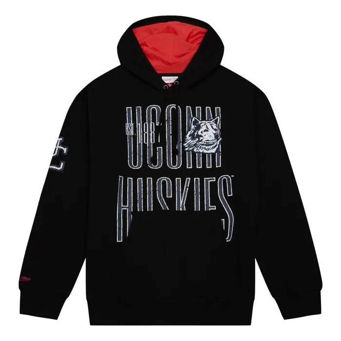 Mitchell and Ness Team OG Fleece Hoodie University Of Connecticut Men Hoodies and Sweatshirts