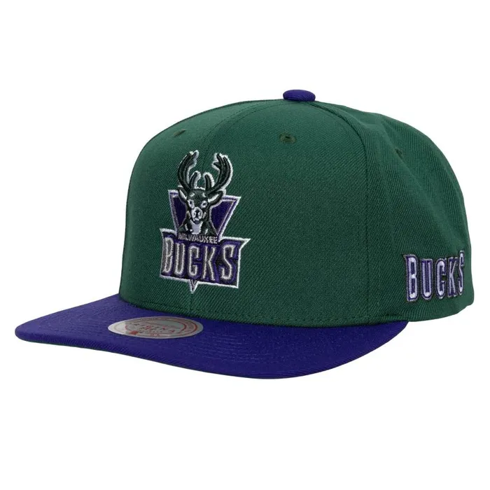 Mitchell and Ness Team Origins Snapback HWC Milwaukee Bucks Men Hats and Headwear Mitchell and Ness Team Origins Snapback HWC Milwaukee Bucks Men Hats and Headwear