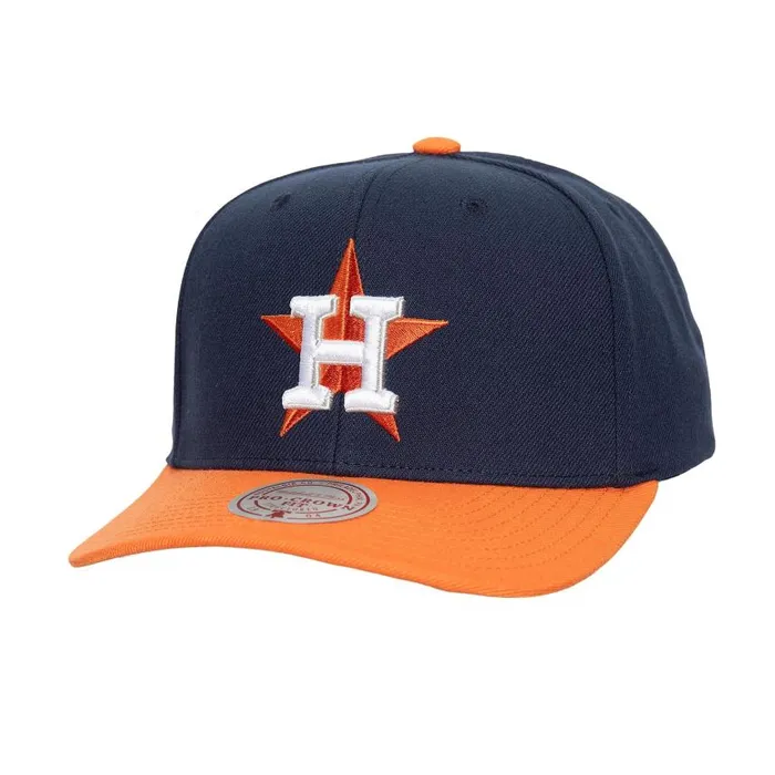 Mitchell and Ness Team Pro Snapback Houston Astros Men Hats and Headwear