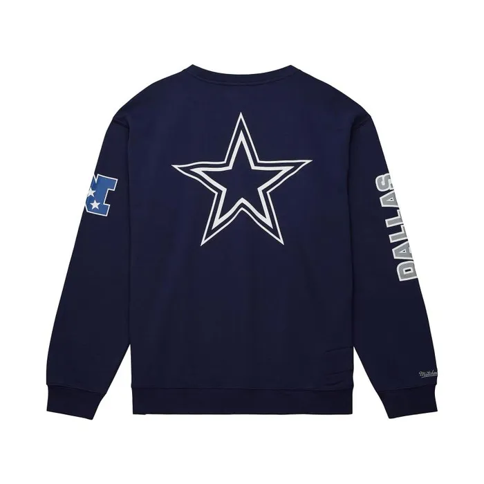 Mitchell and Ness There And Back Fleece Crew Dallas Cowboys Men Hoodies and Sweatshirts Mitchell and Ness There And Back Fleece Crew Dallas Cowboys Men Hoodies and Sweatshirts