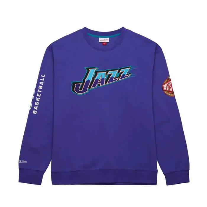 Mitchell and Ness There And Back Fleece Crew Utah Jazz Men Hoodies and Sweatshirts Mitchell and Ness There And Back Fleece Crew Utah Jazz Men Hoodies and Sweatshirts