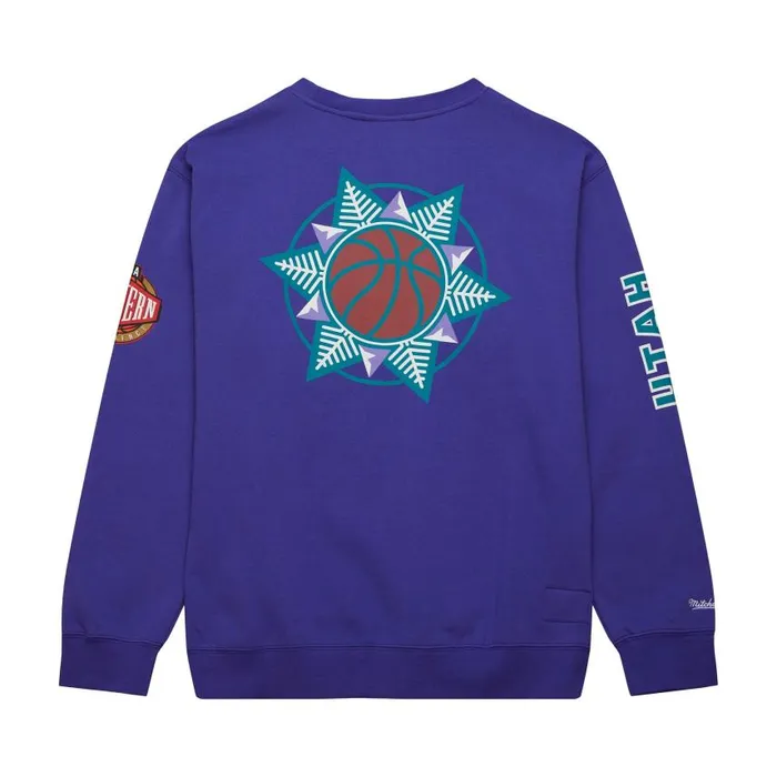 Mitchell and Ness There And Back Fleece Crew Utah Jazz Men Hoodies and Sweatshirts Mitchell and Ness There And Back Fleece Crew Utah Jazz Men Hoodies and Sweatshirts