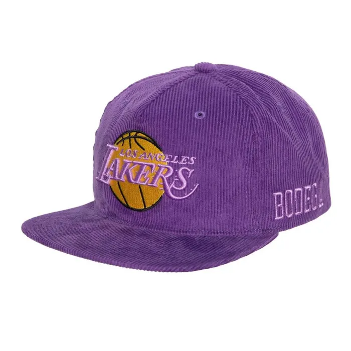 Mitchell and Ness Towns Bodega Snapback Los Angeles Lakers Men Hats and Headwear Mitchell and Ness Towns Bodega Snapback Los Angeles Lakers Men Hats and Headwear