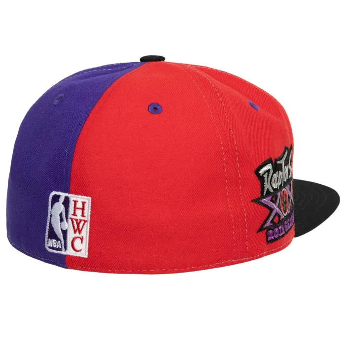 Mitchell and Ness Tri Cycle Fitted Hat Toronto Raptors Men Hats and Headwear Mitchell and Ness Tri Cycle Fitted Hat Toronto Raptors Men Hats and Headwear