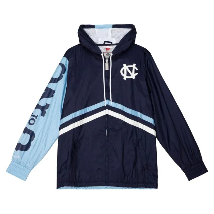Mitchell and Ness Undeniable Full Zip Windbreaker University Of North Carolina Men Jackets and Outerwear