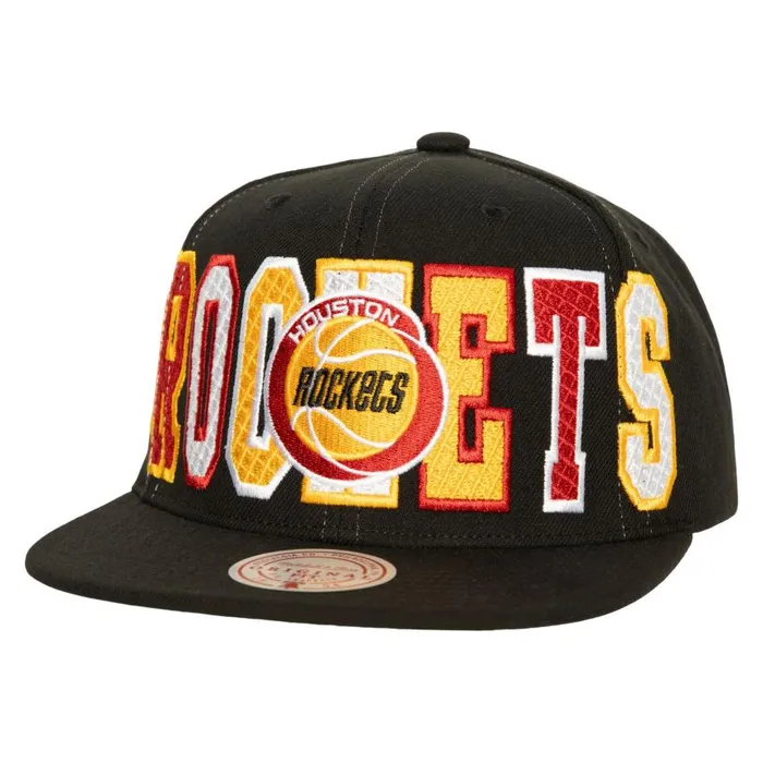 Mitchell and Ness Varsity Bust Snapback HWC Houston Rockets Men Hats and Headwear Mitchell and Ness Varsity Bust Snapback HWC Houston Rockets Men Hats and Headwear