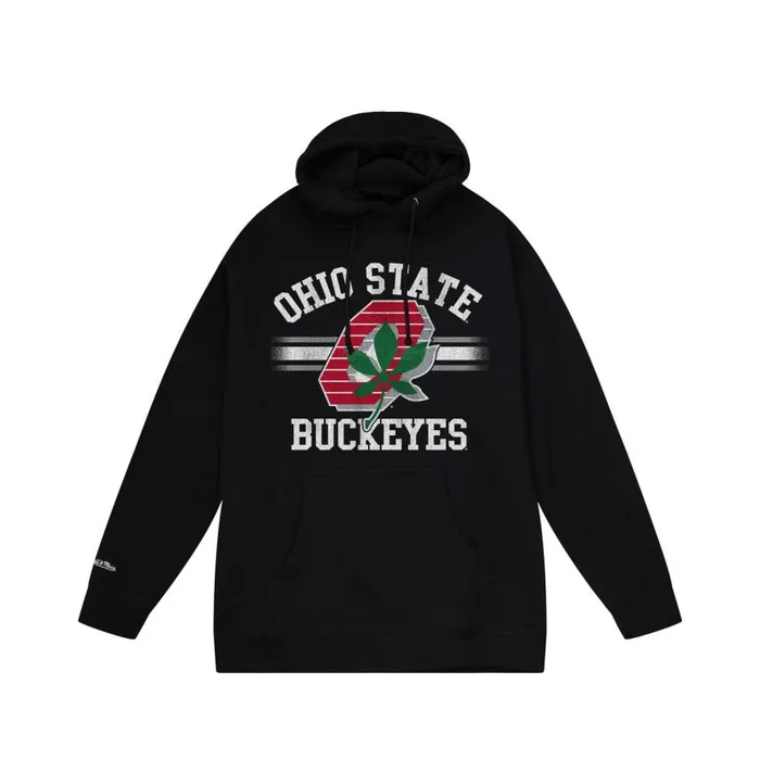 Mitchell and Ness Vintage Stripes Pullover Ohio State Men Hoodies and Sweatshirts