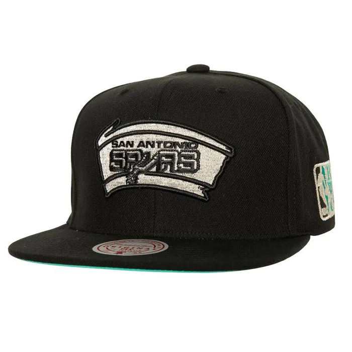 Mitchell and Ness Watch Me Shine Snapback HWC San Antonio Spurs Men Hats and Headwear Mitchell and Ness Watch Me Shine Snapback HWC San Antonio Spurs Men Hats and Headwear