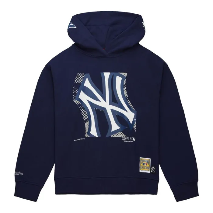 Mitchell and Ness Women039s Big Face 70 Hoodie New York Yankees Women Hoodies and Sweatshirts
