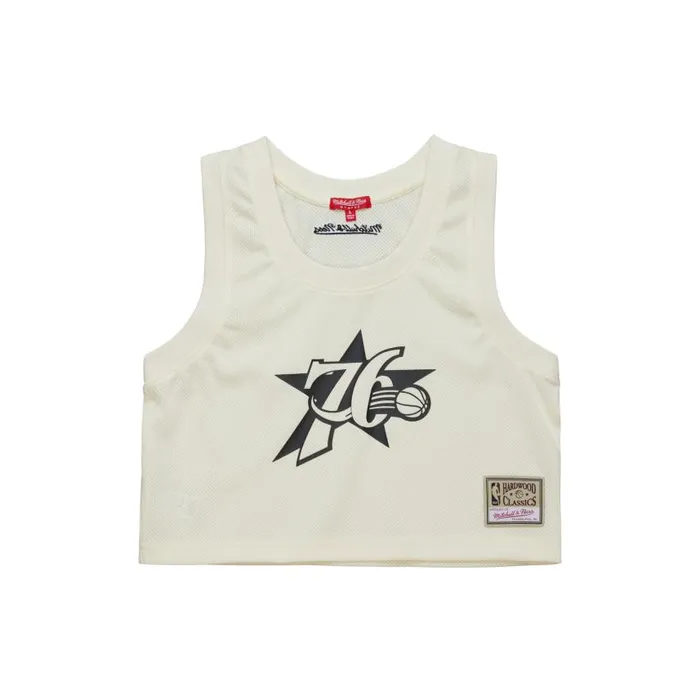 Mitchell and Ness Women039s Extra Crop Tank Philadelphia 76ers Women TShirts and Tops